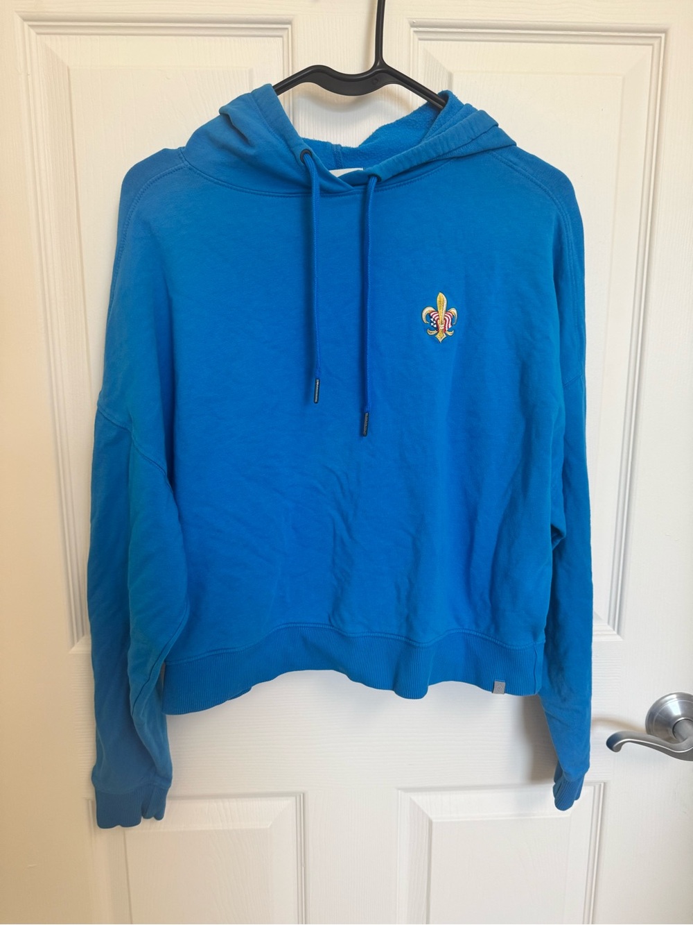 Tasc Performance Womens Small Blue Hoodie Cotton Bamboo Blend Long Sleeve